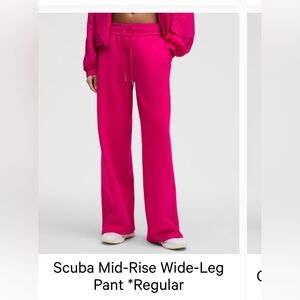Lululemon wide leg, scuba pant.